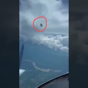 UFO filmed from plane window.